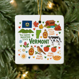 Vermont Custom Family Trip Christmas セラミックオーナメント