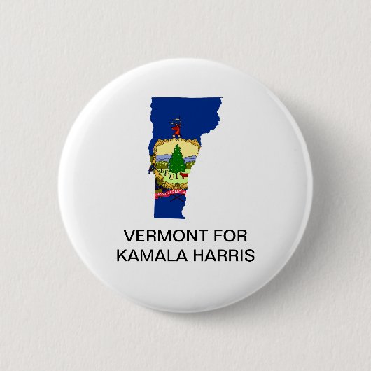 VERMONT for Kamala Harris 2024ボタン 缶バッジ (正面)