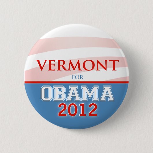 VERMONT for Obama 2012 缶バッジ (正面)