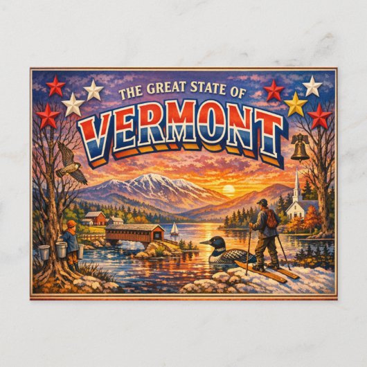 Vermont Greetings Postcard  ポストカード (正面)