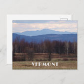 Vermont Landscape Scene Photo with Mountains ポストカード (正面/裏面)