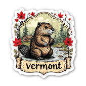Vermont Nature Sticker | Beaver & Woods Sticker シール