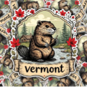 Vermont Nature Sticker | Beaver & Woods Sticker シール