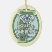 Vermont Nurse Caduceus セラミックオーナメント (右)