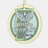 Vermont Nurse Caduceus セラミックオーナメント (左)
