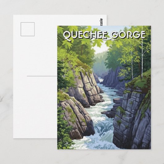 Vermont Quechee Gorge Travel ポストカード (正面/裏面)