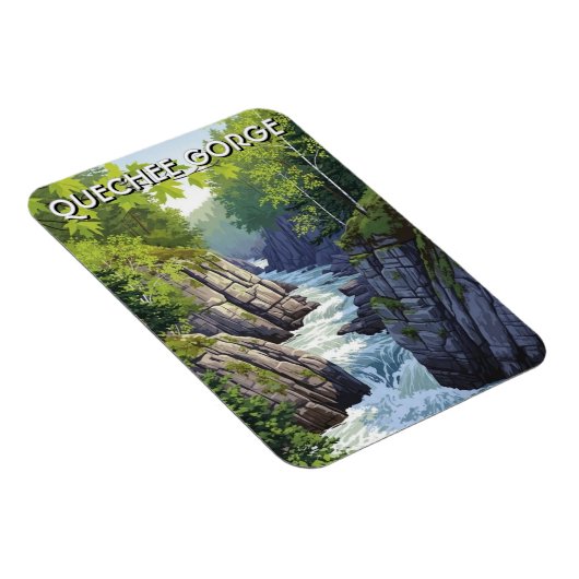 Vermont Quechee Gorge Travel マグネット (右側)