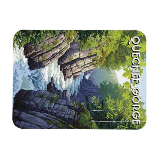 Vermont Quechee Gorge Travel マグネット (横)
