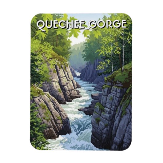 Vermont Quechee Gorge Travel マグネット (縦)