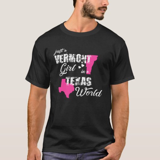 Vermont Shirts Just a Vermont girl in a Texa Tシャツ (正面)