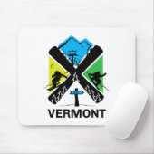 Vermont Ski T Shirt - Skiing And Snowboard Accesso マウスパッド (マウス)