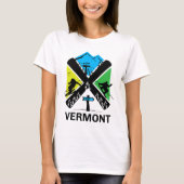 Vermont Ski T Shirt - Skiing And Snowboard Accesso Tシャツ (正面)