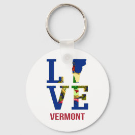 Vermont State Flag Love キーホルダー