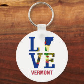 Vermont State Flag Love キーホルダー (正面)