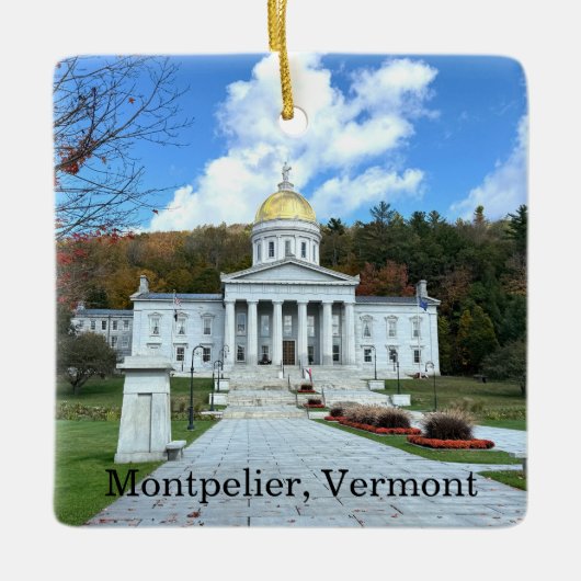 Vermont Statehouse セラミックオーナメント (正面)