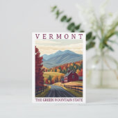 Vermont the Green Mountains State USA Travel Place ポストカード (スタンド正面)