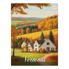 Vermont USA Autumn Scene ポスター