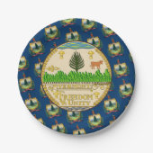 Vermonter Flag & Seal, Vermont ペーパープレート (正面)
