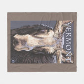 VermontMooseの終わり フリースブランケット (正面(横))
