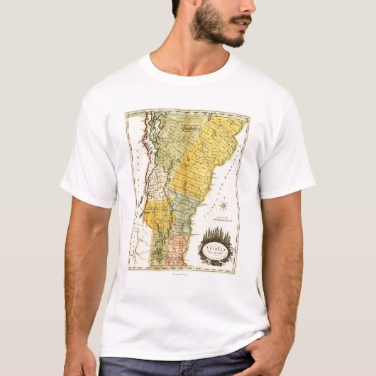 VermontPanoramic MapVermont Tシャツ (正面)