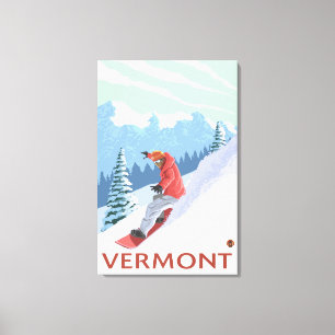 VermontSnowboarder場面 キャンバスプリント