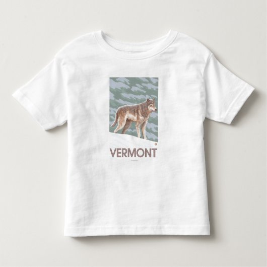 VermontWolf場面 トドラーTシャツ (正面)