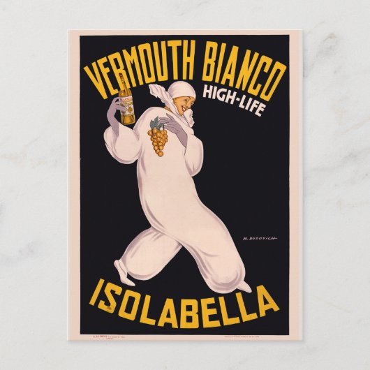 Vermouth Bianco、ハイライフ、Isolabella ポストカード (正面)
