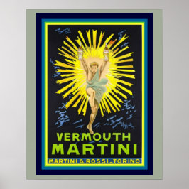 Vermouth Martini Vintage Ad Poster 16 x 20 ポスター