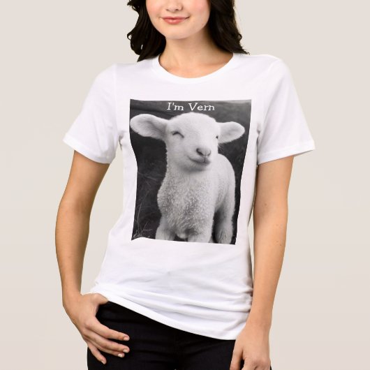 Vern The Viral Lamb Cozy Emotional Energy  トライブレンドＴシャツ (正面)