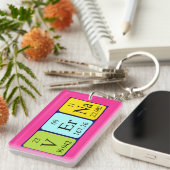 Verna期別テーブル名キーリング キーホルダー (正面右)