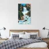 Vernal滝アットヨセミテヨセミテ， CA キャンバスプリント (インサイチュ (寝室))