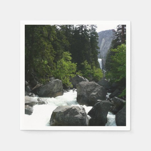 Vernal滝インザディスタンスYosemite スタンダードカクテルナプキン (正面)