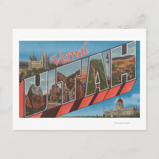 Vernal, UtahLarge Letter ScenesVernal, UT ポストカード (正面)