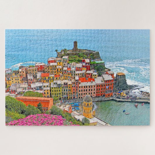 VERNAZZA - Cinque Terre – パノラマ – Liguria - ジグソーパズル (横)