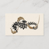 Verneuilのタツノオトシゴのアールヌーボーの名刺 名刺 (裏面)