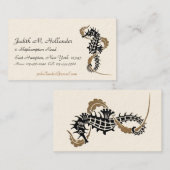 Verneuilのタツノオトシゴのアールヌーボーの名刺 名刺 (正面/裏面)