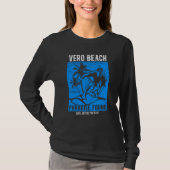 Vero Beach Florida Retro Distressed Style Souvenir Tシャツ (正面)