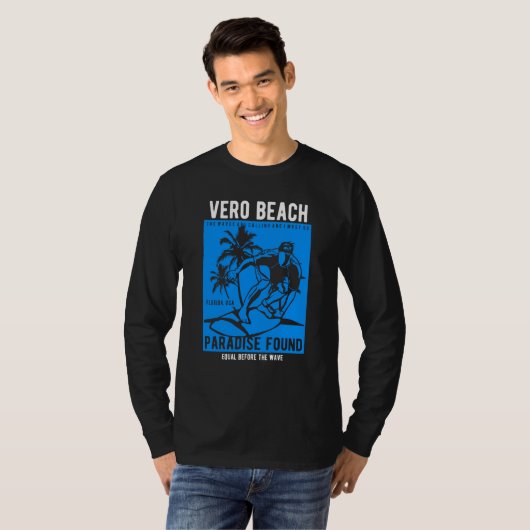 Vero Beach Florida Retro Style Souvenir  10 Tシャツ (正面フル)