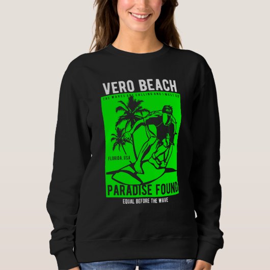 Vero Beach Florida Retro Style Souvenir  1 スウェットシャツ (正面)