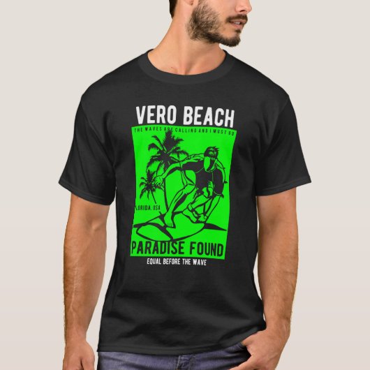 Vero Beach Florida Retro Style Souvenir  1 Tシャツ (正面)