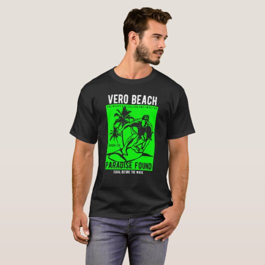 Vero Beach Florida Retro Style Souvenir  1 Tシャツ (正面フル)