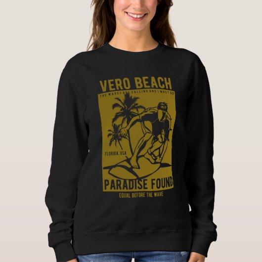 Vero Beach Florida Retro Style Souvenir 4 スウェットシャツ (正面)