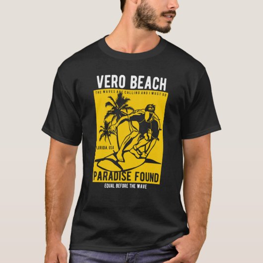 Vero Beach Florida Retro Style Souvenir  5 Tシャツ (正面)