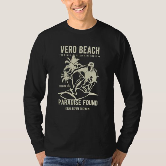 Vero Beach Florida Retro Style Souvenir  6 Tシャツ (正面)
