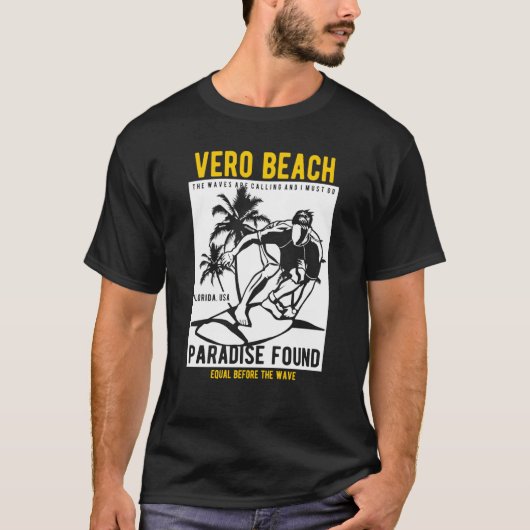 Vero Beach Florida Retro Style Souvenir  9 Tシャツ (正面)