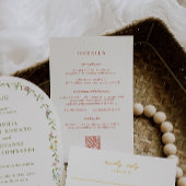 VERONAサンセットオレンジ結婚の詳細カード 招待状