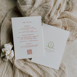 VERONAサンセットオレンジ結婚の詳細カード 招待状