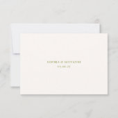 VERONAサンセットモスの食事の選択結婚の一覧 出欠カード (裏面)