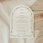 VERONAワイルドフラワーアーチフレ結婚ーム 招待状