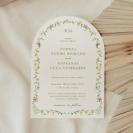 VERONAワイルドフラワーアーチフレ結婚ーム 招待状